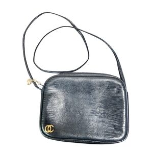 Oleg Cassini Navy Y2k Cross Body Bag